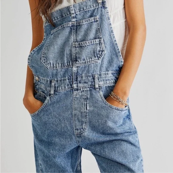 We The Free Ziggy Denim Overalls Jean Medium M - Picture 3 of 10